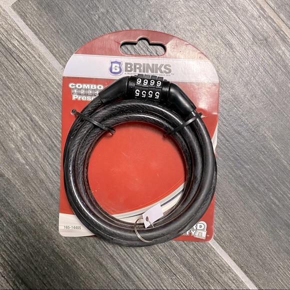Brinks Other Brinks Combination Lock Preset Code 5 Foot Vinyl Coated Twisted Steel Cable